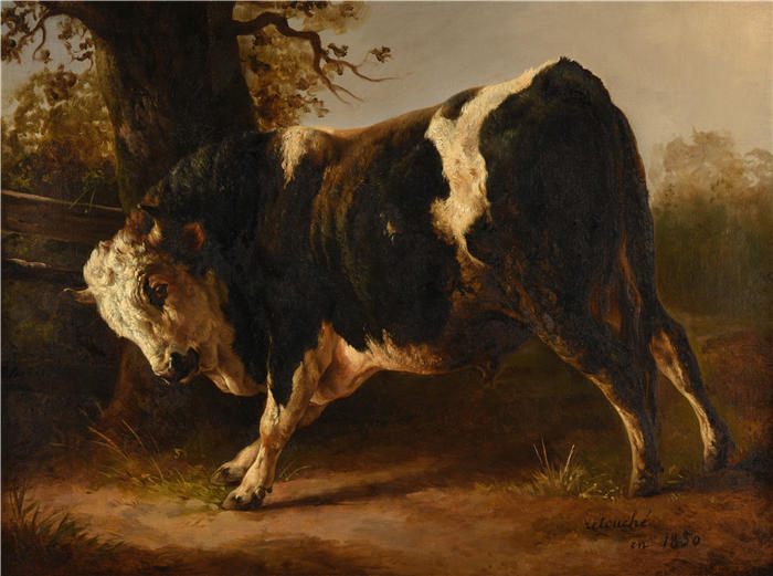 雅克·雷蒙德·布拉斯卡萨特（Jacques-Raymond Brascassat）作品-愤怒的公牛（1833-1850）