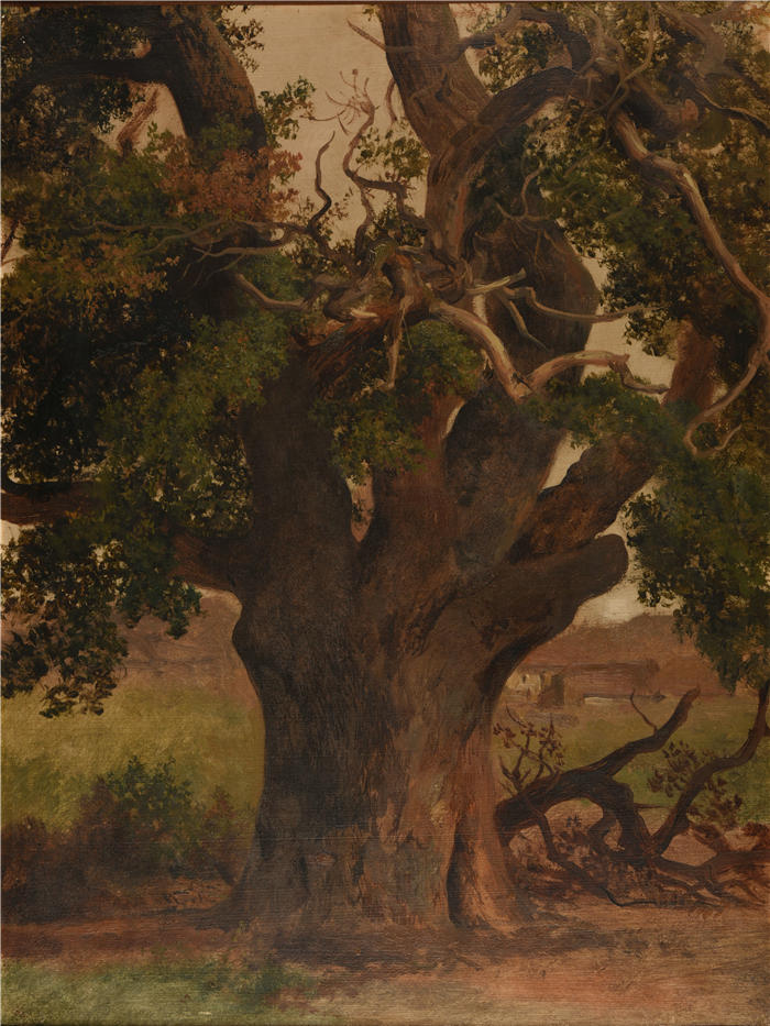 雅克·雷蒙德·布拉斯卡萨特（Jacques-Raymond Brascassat）作品-老橡树（书房）