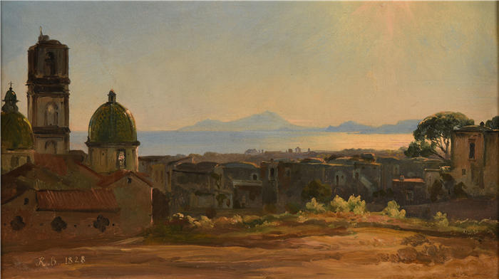 雅克·雷蒙德·布拉斯卡萨特（Jacques-Raymond Brascassat）作品-意大利城市景观（1828）