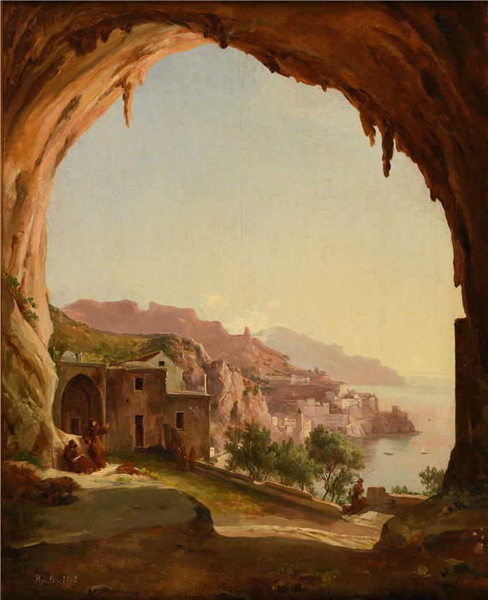 雅克·雷蒙德·布拉斯卡萨特（Jacques-Raymond Brascassat）作品-修道院（1828年）