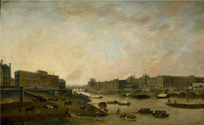 皮埃尔·安托万·德马基（Pierre-Antoine Demachy，法国）作品-卢浮宫卢浮宫（1800）