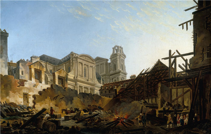 皮埃尔·安托万·德马基（Pierre-Antoine Demachy，法国）作品-圣日耳曼圣日耳曼·阿普雷斯诺伊特岛1762年8月16日至17日（1762年）