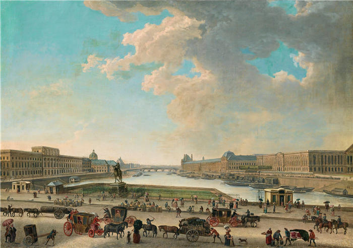皮埃尔·安托万·德马基（Pierre-Antoine Demachy，法国）作品-从多芬广场看巴黎 