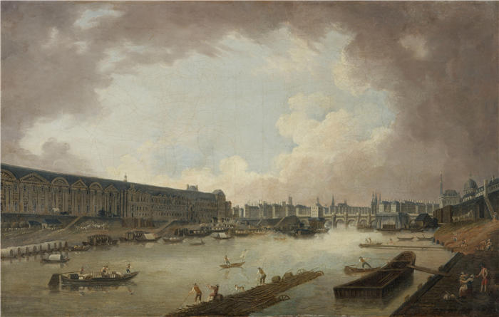 皮埃尔·安托万·德马基（Pierre-Antoine Demachy，法国）作品-La Grande Galerie, le Pont-Neuf et l’île de la Cité, vus du