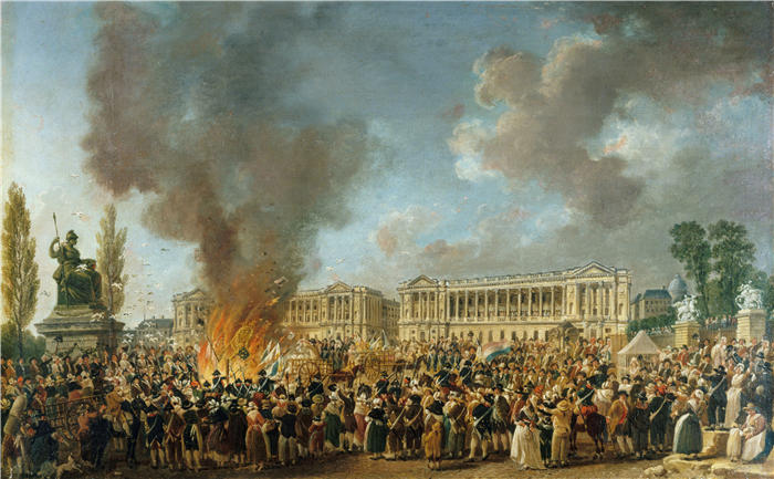 皮埃尔·安托万·德马基（Pierre-Antoine Demachy，法国）作品-《革命广场上的联盟》（1793年） 