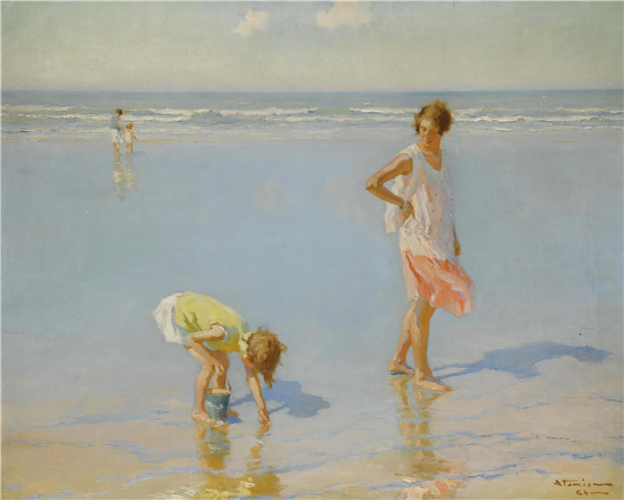 查尔斯·阿塔米安（Charles Atamian） 作品-在白色沙滩上 