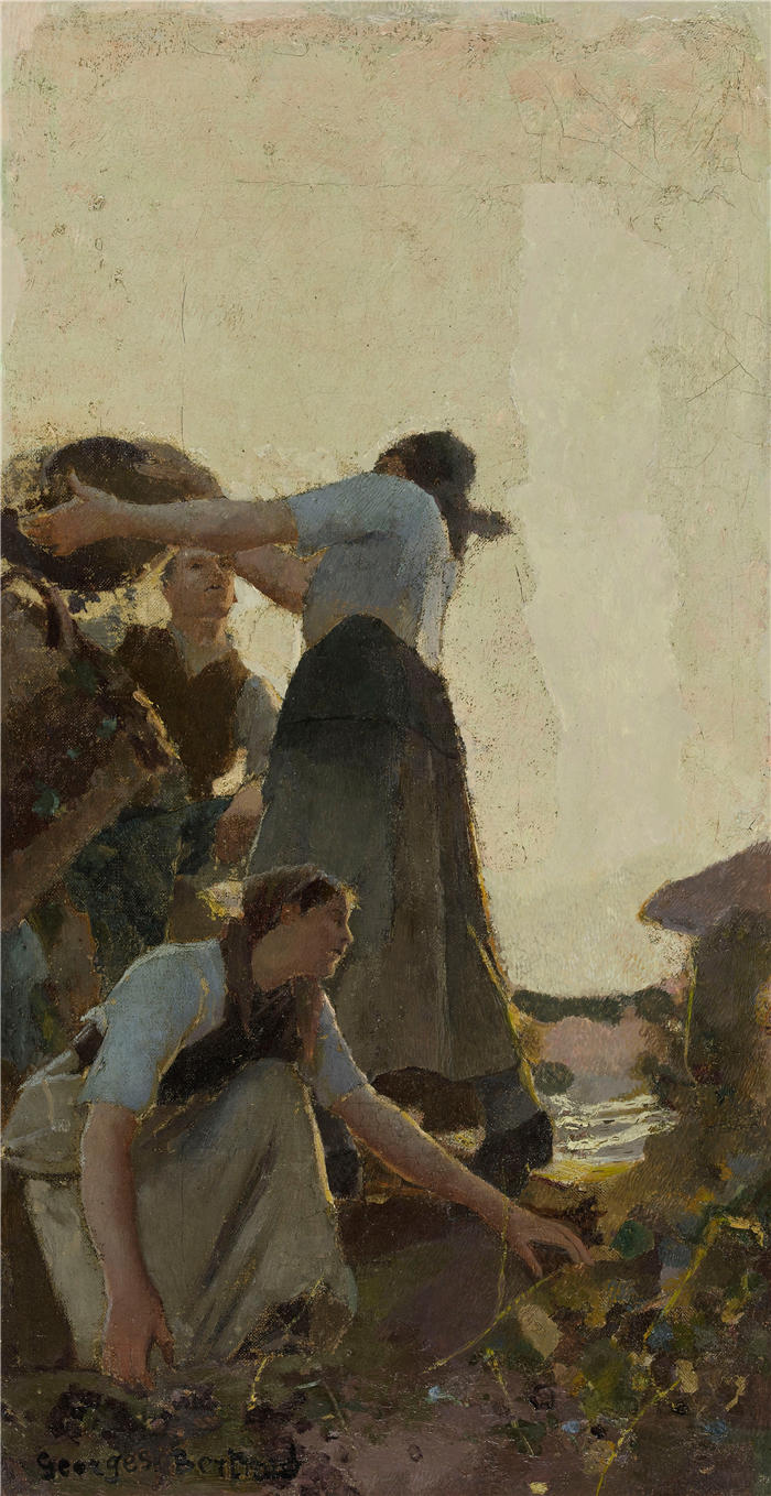 乔治·伯特兰（Georges Bertrand ，法国，1849-1929）作品-La vendange（1893年） 