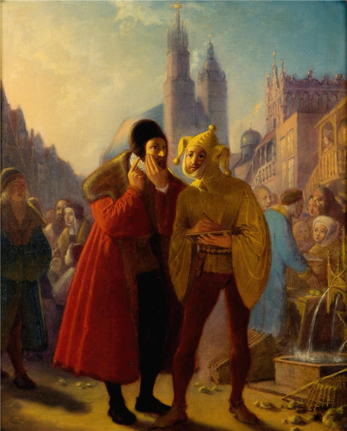 扬·马特耶科（Jan Matejko,波兰画家）作品-假冒牙签（1856）
