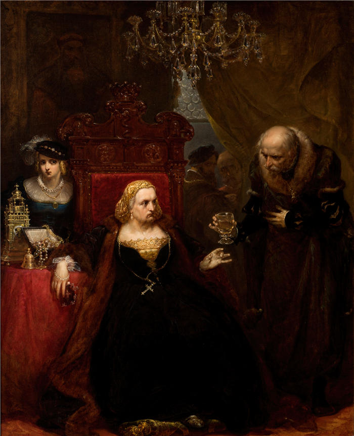 扬·马特耶科（Jan Matejko,波兰画家）作品-波纳女王中毒（1859）
