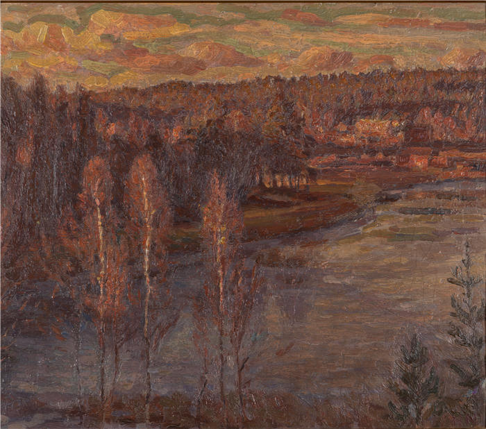 赫尔曼·诺尔曼（Herman Norrman）高清晰度作品-斯瓦尔特翁的秋天（1898年）