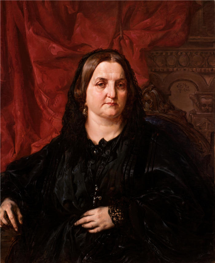扬·马特耶科（Jan Matejko,波兰画家）作品-Paulna Giebułtowska肖像（1862年）