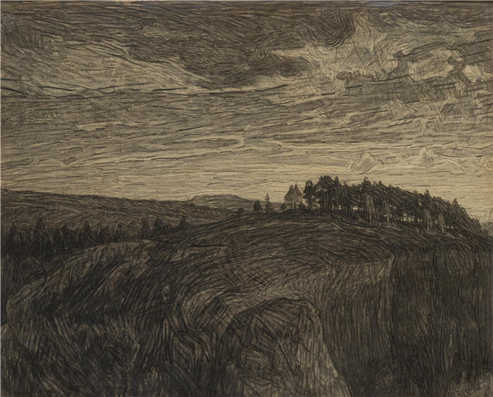 赫尔曼·诺尔曼（Herman Norrman）高清作品-《山》（1898）