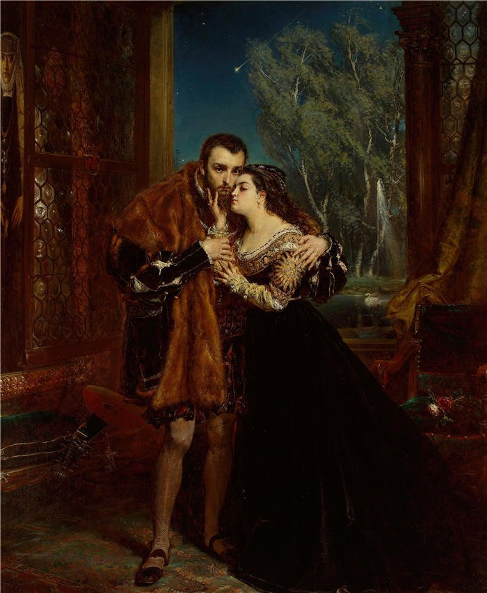 扬·马特耶科（Jan Matejko,波兰画家）作品-Sigismund Augustus with Barbara at the Radziwiłł court in Vilnius (1867)