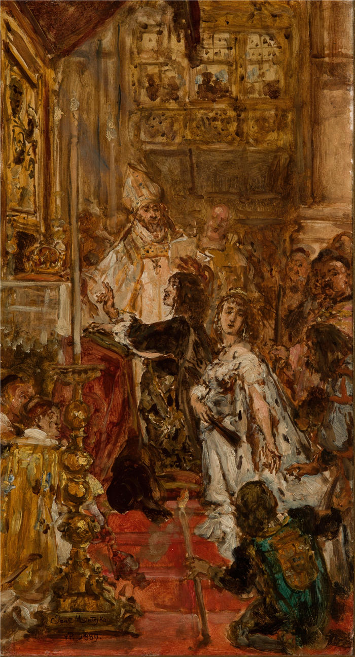 扬·马特耶科（Jan Matejko,波兰画家）作品-简·卡齐米耶兹的婚礼（1889）
