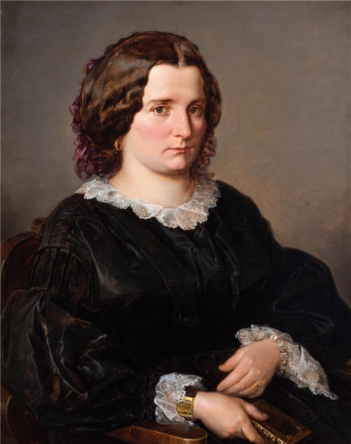 扬·马特耶科（Jan Matejko,波兰画家）作品-玛丽亚·莫里齐奥肖像（1860年）