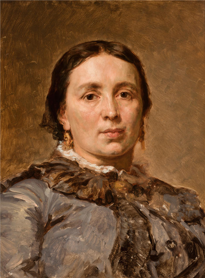 扬·马特耶科（Jan Matejko,波兰画家）作品-玛丽亚·内·马泰科·戈伊乔夫斯卡肖像（1836-1917）（1882）