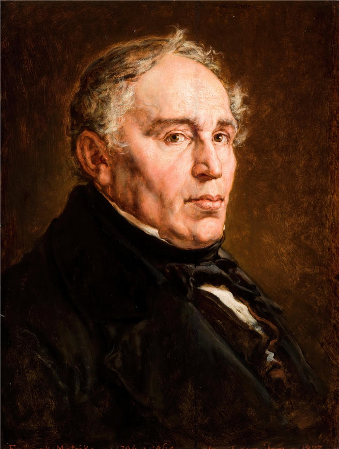 扬·马特耶科（Jan Matejko,波兰画家）作品-艺术家之父Franciszek Matejko的肖像(1877)