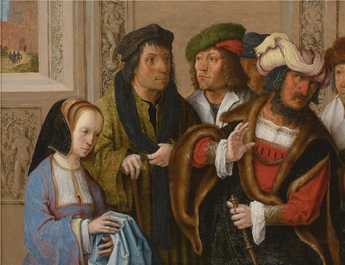 卢卡斯·范·莱登（Lucas van Leyden）作品-波提乏的妻子展示了她丈夫约瑟夫的斗篷（约1512年）