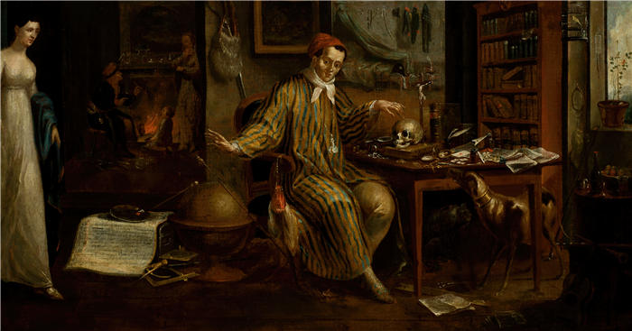 米查·斯塔乔维奇（ Michał Stachowicz） 作品-画室里的学者（1815）
