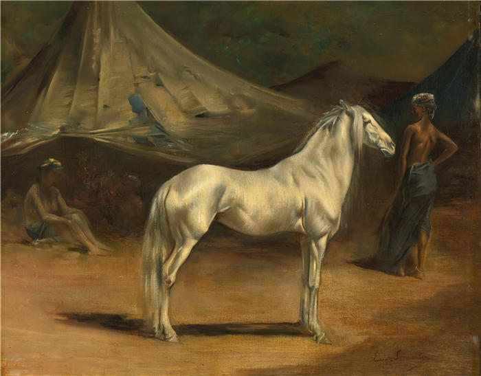 尤金·弗罗门廷（Eugène Fromentin，法国画家）阿拉伯营地