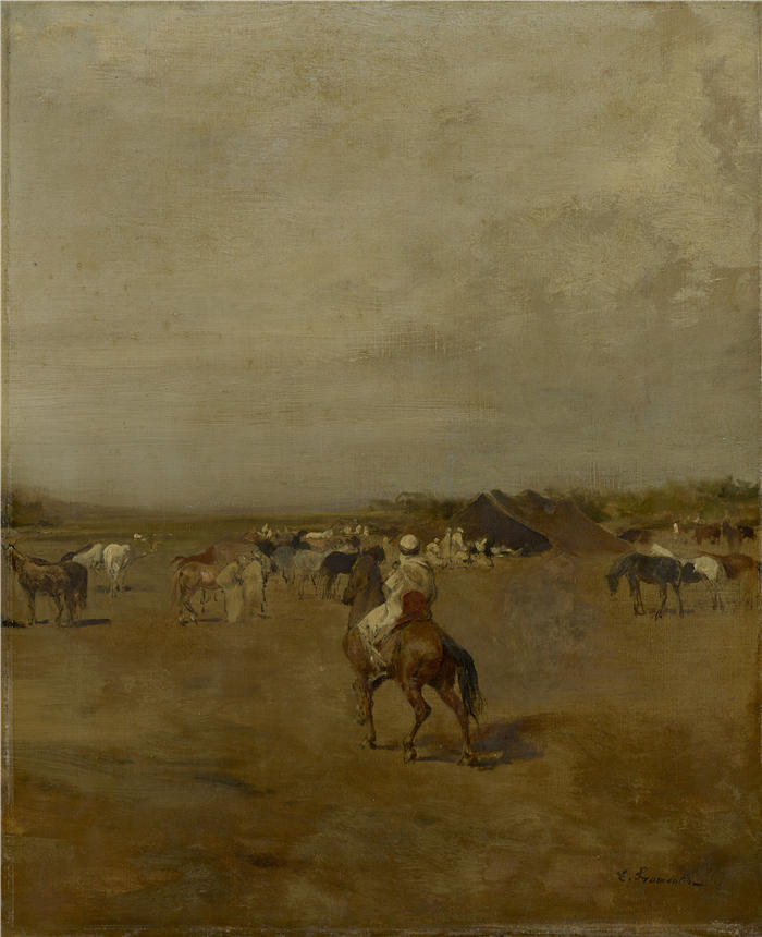 尤金·弗罗门廷（Eugène Fromentin，法国画家）阿拉伯殖民地（约1847年）