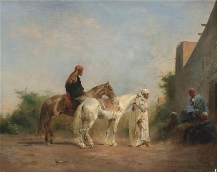 尤金·弗罗门廷（Eugène Fromentin，法国画家）马贩子