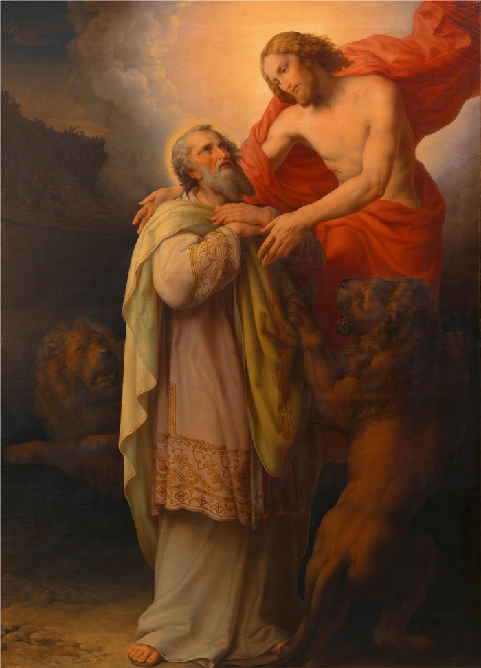 利奥波德·库佩尔维瑟（Leopold Kupelwieser） 作品-圣彼得的变形，伊格纳修斯（安提俄克主教）（1858年）