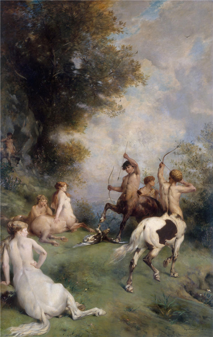 尤金·弗罗门廷（Eugène Fromentin，法国画家）半人马座（1868） 