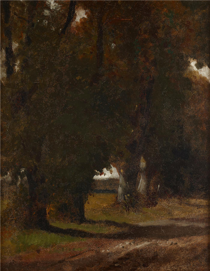 马克西米利安·吉尔姆斯基（Maksymilian Gierymski，波兰，1846-1874）作品-《林间之路》（1870）
