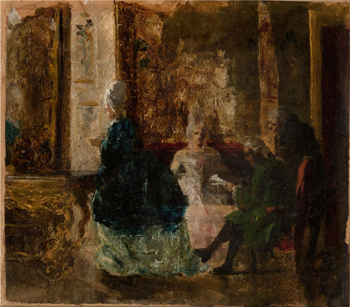 马克西米利安·吉尔姆斯基(Maksymilian Gierymski)作品-服装场景(1872)