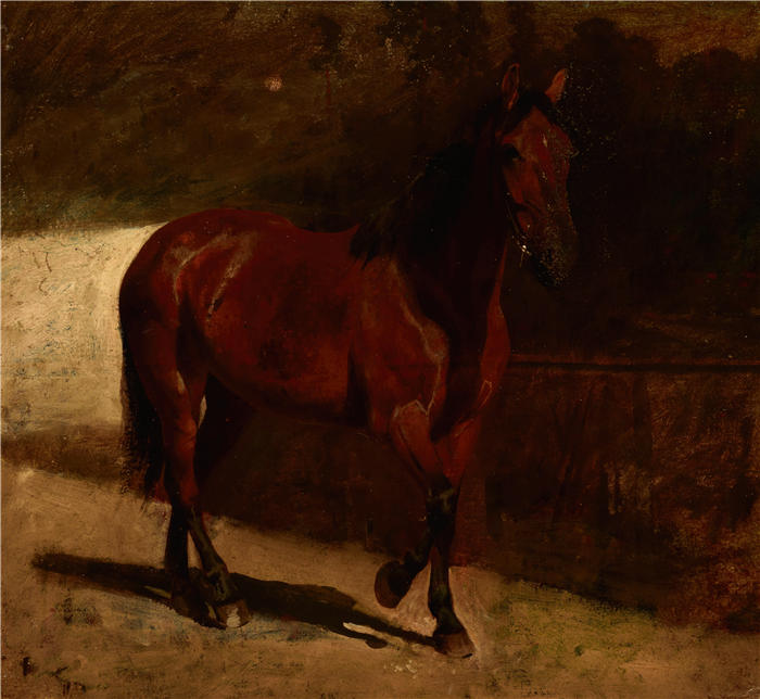 马克西米利安·吉尔姆斯基（Maksymilian Gierymski）作品-板栗马的研究（1872年）
