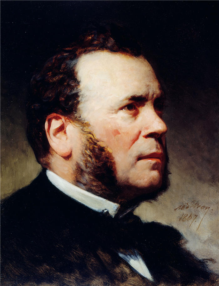 阿道夫·伊冯（Adolphe Yvon,法国）高清作品-费迪南德·巴罗肖像（1806-1883），政治家（1867年）