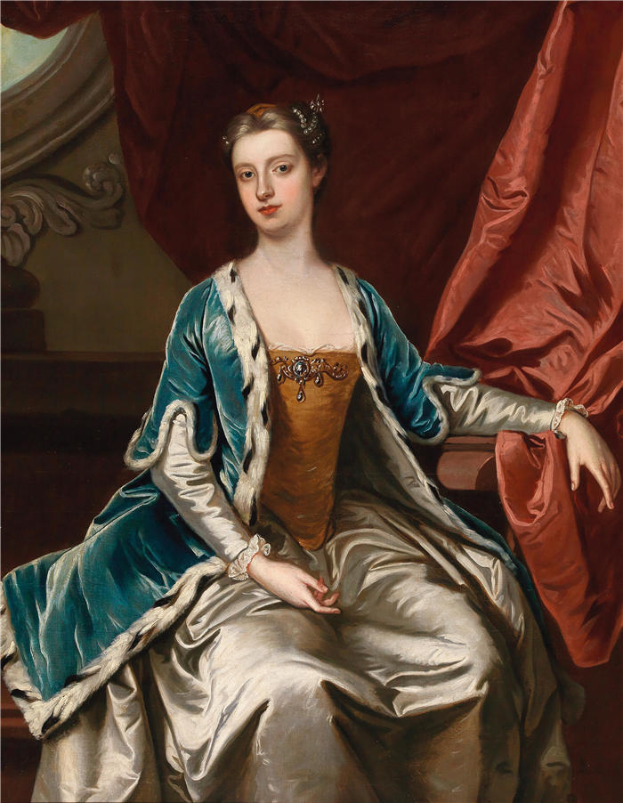 戈弗雷·克内勒（Godfrey Kneller）作品-《一位女士的肖像》