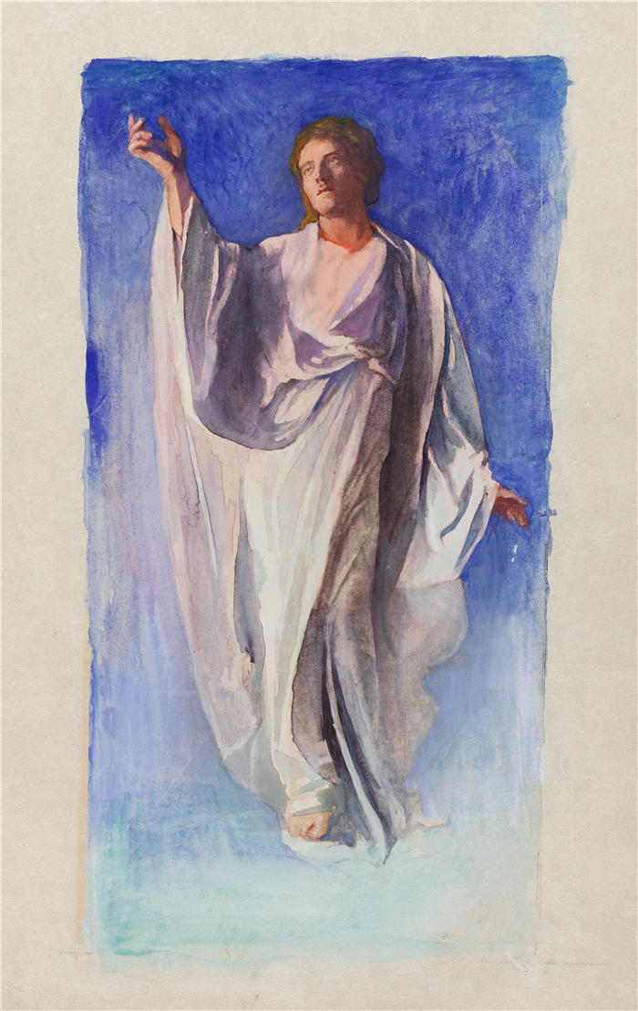 约翰·拉法格（John La Farge，美国）高清作品-基督复活（约1902年）
