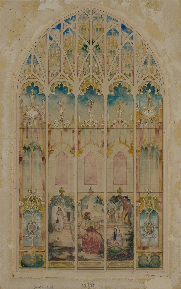 约翰·拉法格（John La Farge，美国）作品-教堂窗户（约1850-1910年）