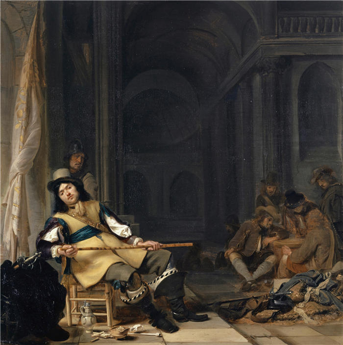 西蒙·基克(Simon Kick)高清作品-驻外军官和士兵(1645-1650)