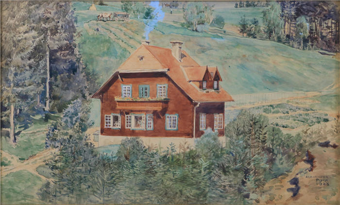 亚历山大·波克（Alexander Pock）油画高清作品-豪斯（1928）