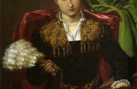 洛伦佐·洛托(Lorenzo Lotto)作品-Febo da Brescia的妻子Laura da Pola的肖像