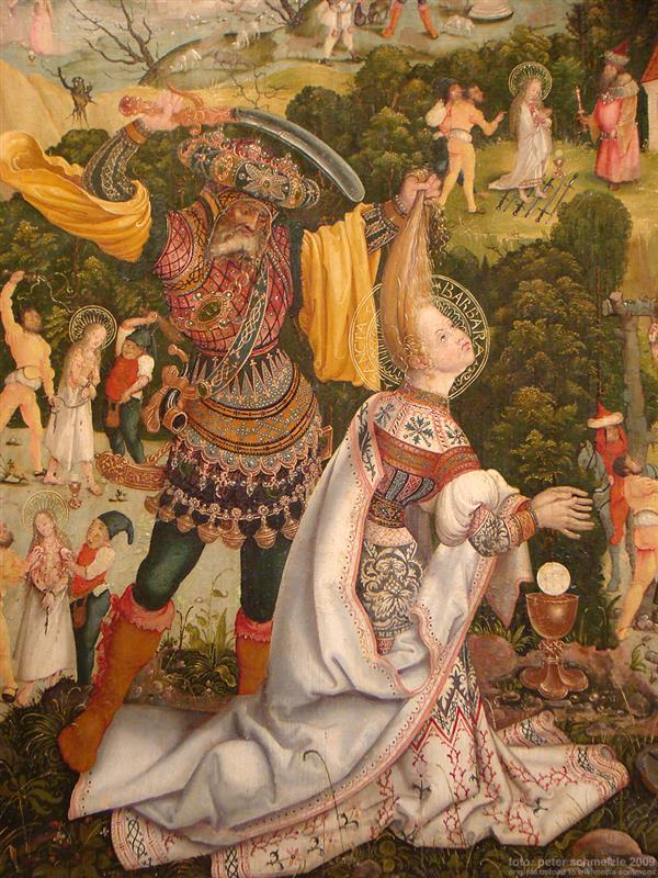 格·拉特吉(Jerg Ratgeb)作品欣赏-芭芭拉祭坛(施瓦根),详图 2