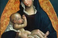 特芬丹特·法拉利(Defendente Ferrari)作品欣赏-圣母哺乳婴儿耶稣