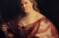 帕尔玛·韦基奥（Palma Vecchio）高清作品-朱迪思与霍洛费恩斯的头像