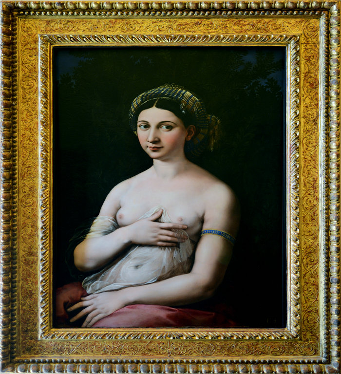 拉斐尔(Raphael)高清作品-一个年轻女子的肖像(拉福尔纳里纳)