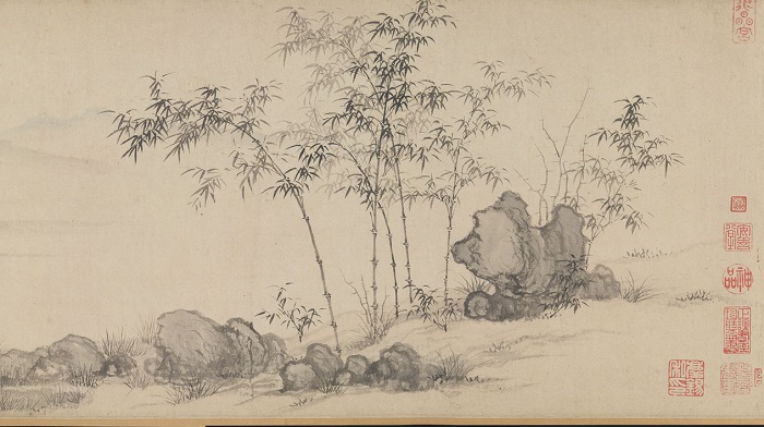 アウトレットサイト 佚名 山水竹石圖 絵画/タペストリー
