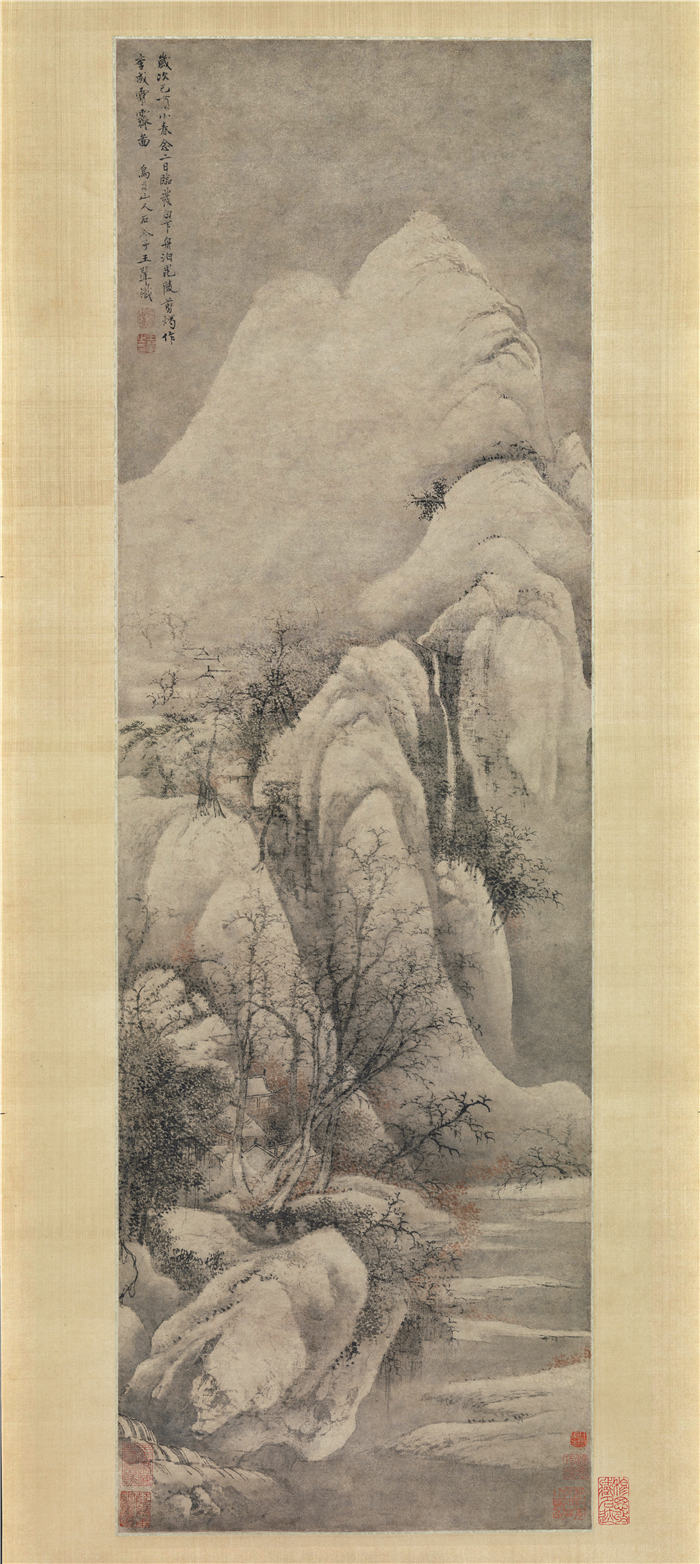 清 王翚 《仿李成雪霁图》作品高清下载112.7x35.9