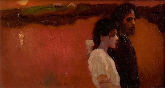 何多苓风景人物油画高清作品 36