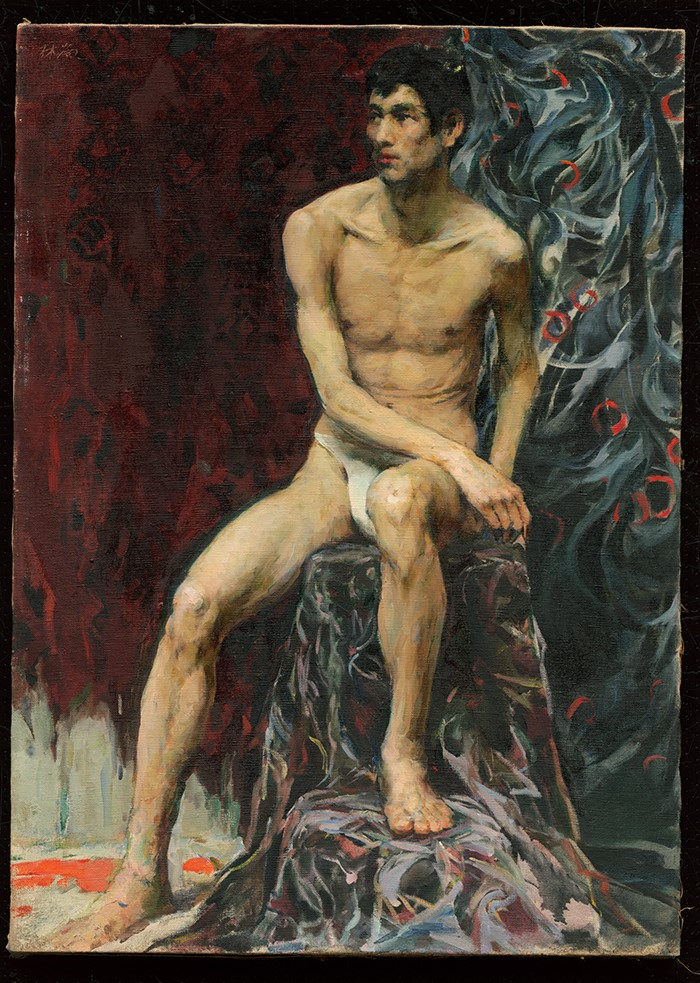 林岗 油画 《男人体》高清下载 原始扫描