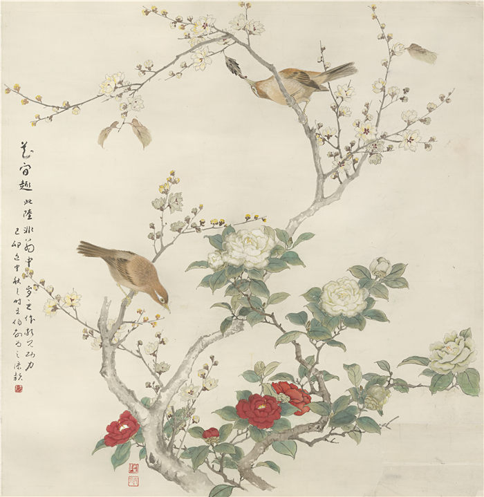 陆抑非 玉兰黄鹂 作品高清下载