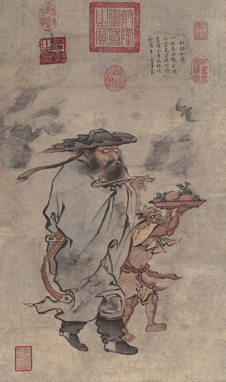 明 朱见深 《岁朝佳兆图》纸本作品高清下载 59.97x35.50