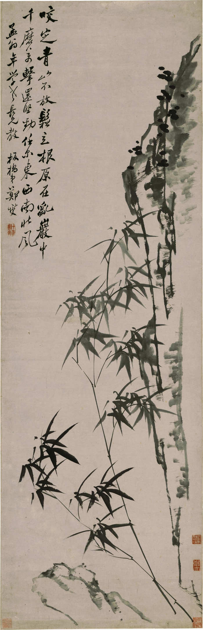清 郑燮-《竹石图轴》作品高清下载