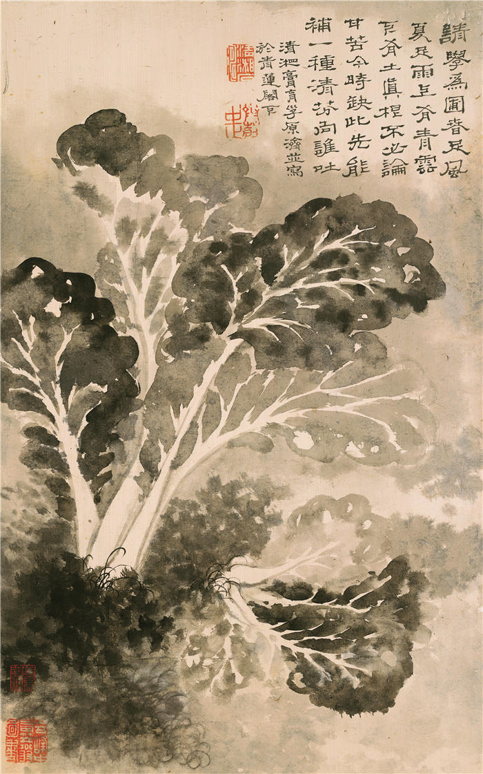 清-石涛-山水花卉八开-04作品高清下载